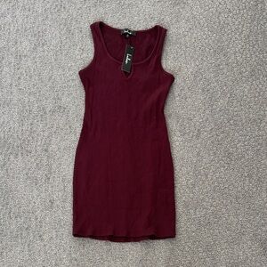 Lulu's Rich Wine Sleeveless Mini Dress